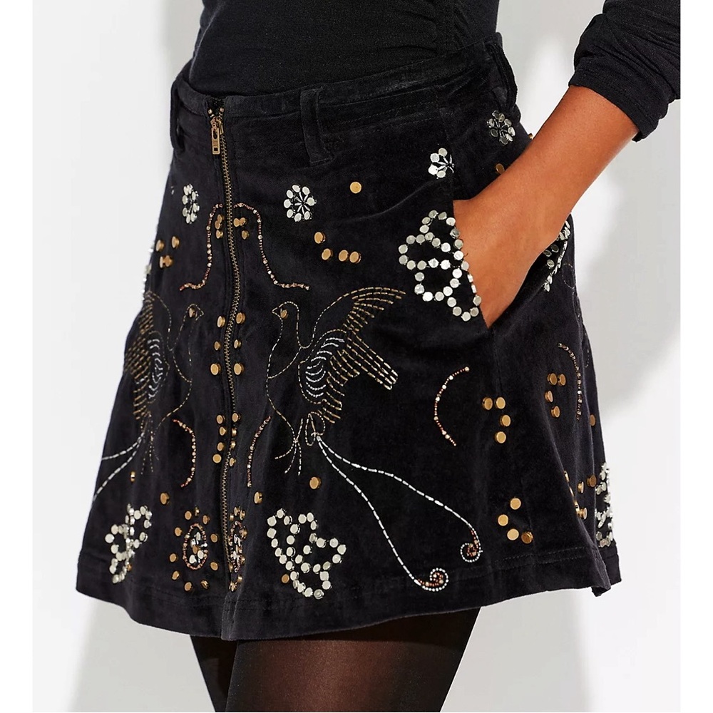 Free People Quetzal Studded Mini Skirt